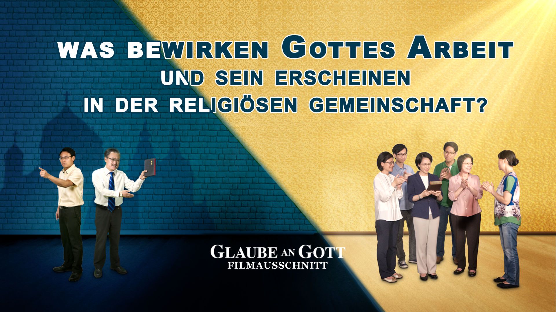 Christlicher Film Clip, Gottes Arbeit und Sein Erscheinen, religiösen Gemeinschaft,