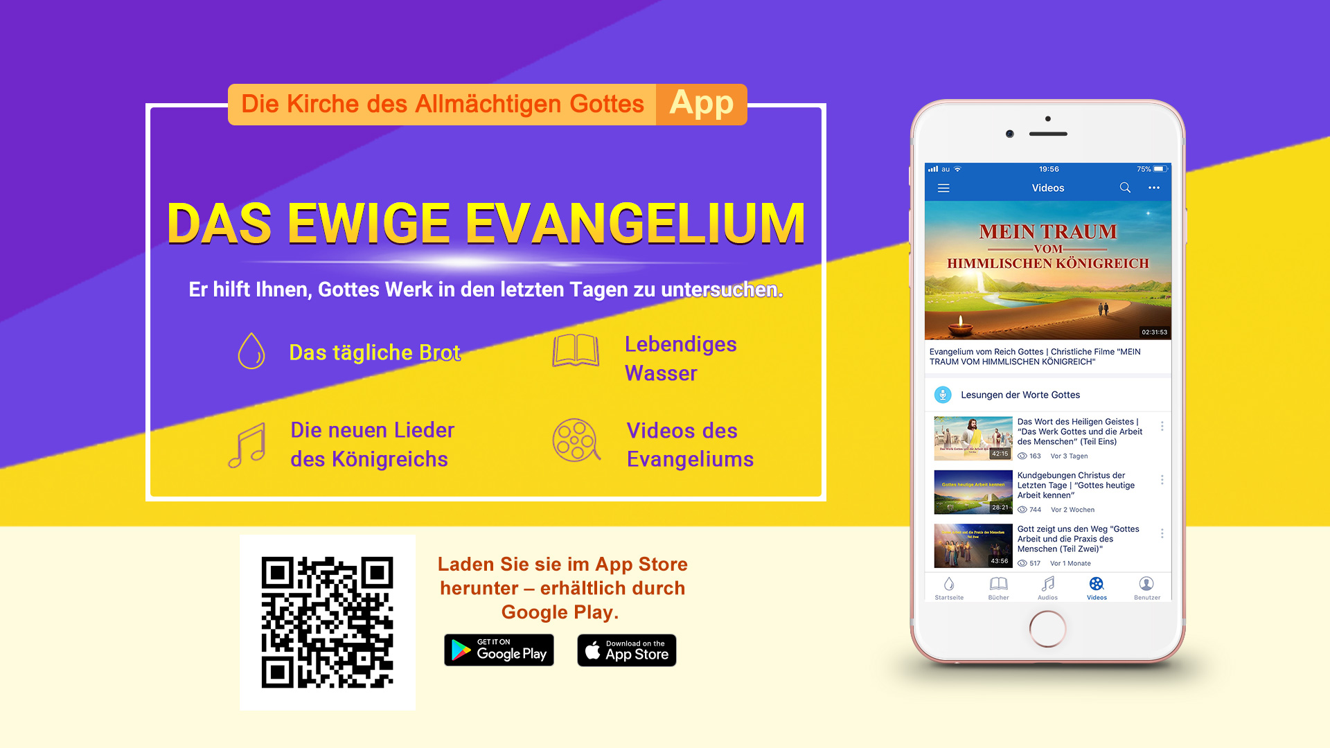 APP- die Kirche des Allmaechtigen Gottes, ewiges Evangelium, 